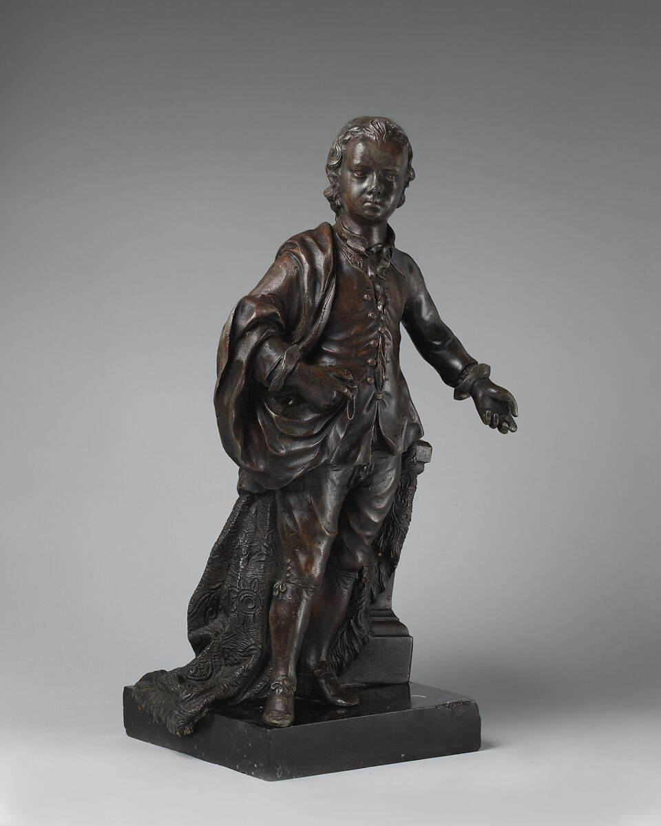 A young boy, Possibly by Sir Henry Cheere (British, London 1703–1781 London), Lead, marble, British