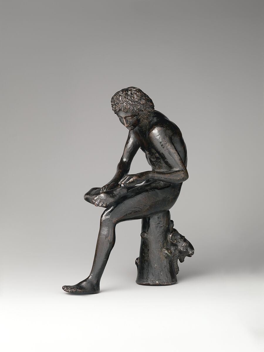 Spinario (boy pulling a thorn from his foot), Bronze, Northern Italian - Padua or Ravenna 