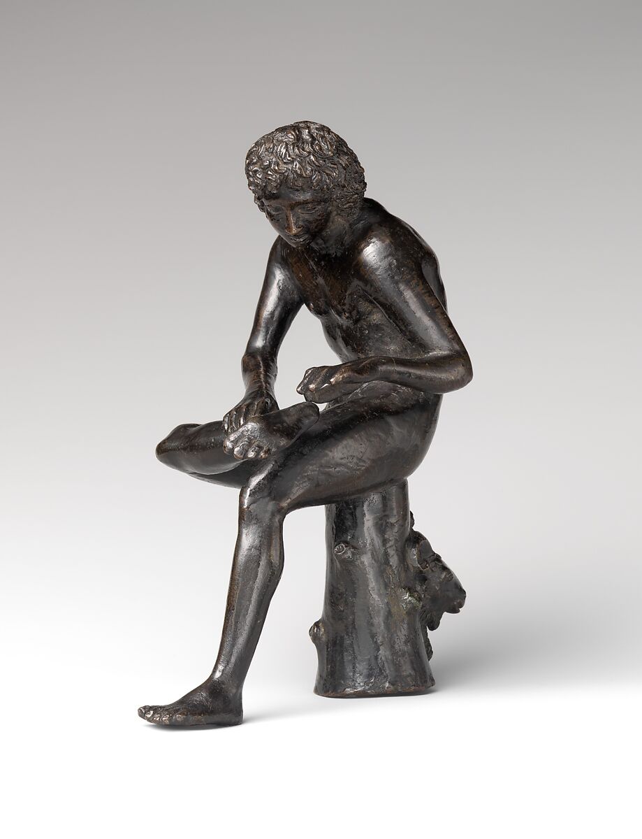 Spinario (boy pulling a thorn from his foot), Bronze, Northern Italian - Padua or Ravenna
