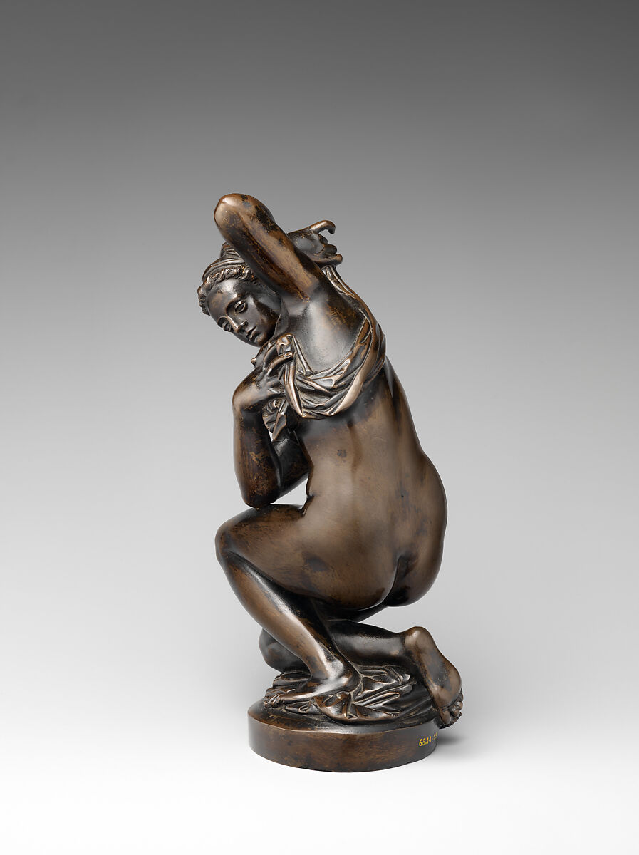 Crouching Venus, After a model by Giambologna (Netherlandish, Douai 1529–1608 Florence), Bronze, Italian, Florence