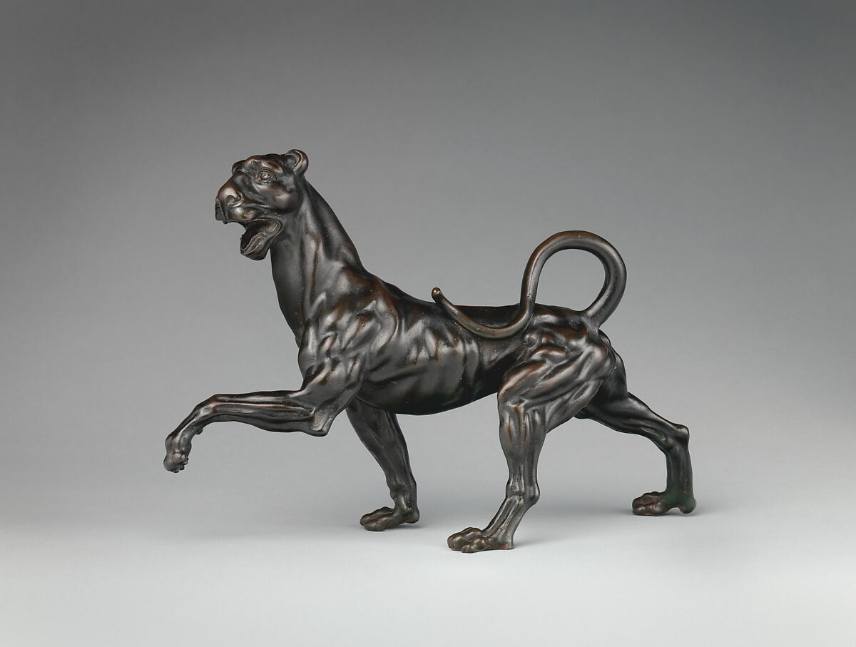 Panther, Reddish bronze with remains of black lacquer, Italian, Rome