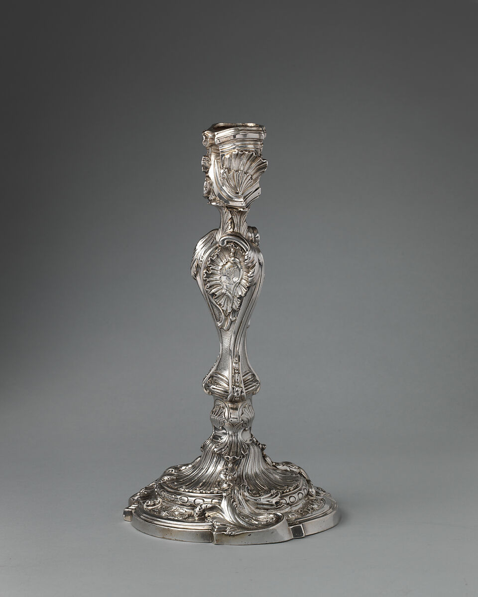 Candelabrum (one of a pair), David Willaume II (British, 1693–1761), Silver, British, London