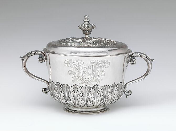 Two-handled cup with cover