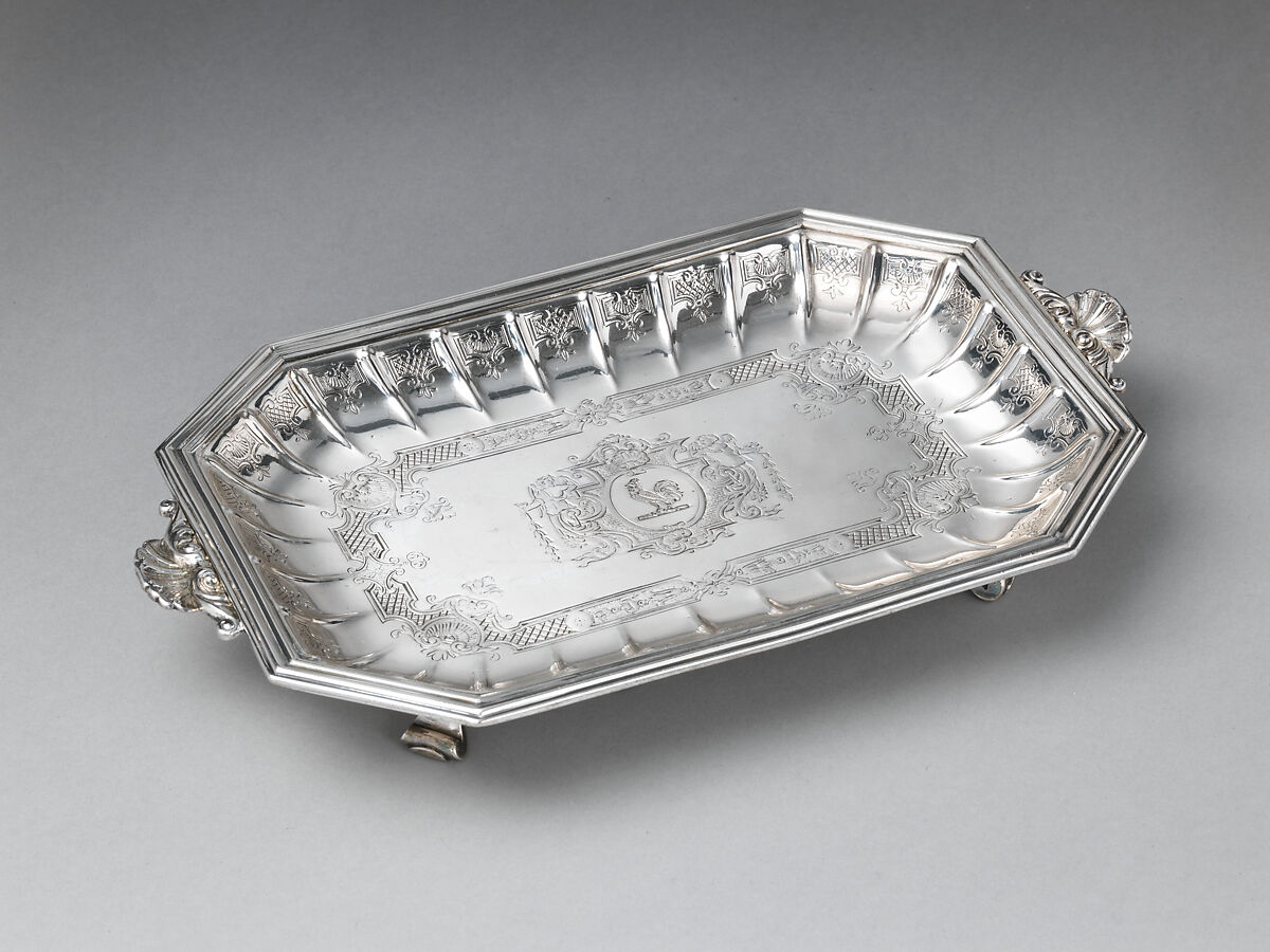 Spoon tray, Paul de Lamerie (British, 1688–1751, active 1712–51), Silver, British, London 