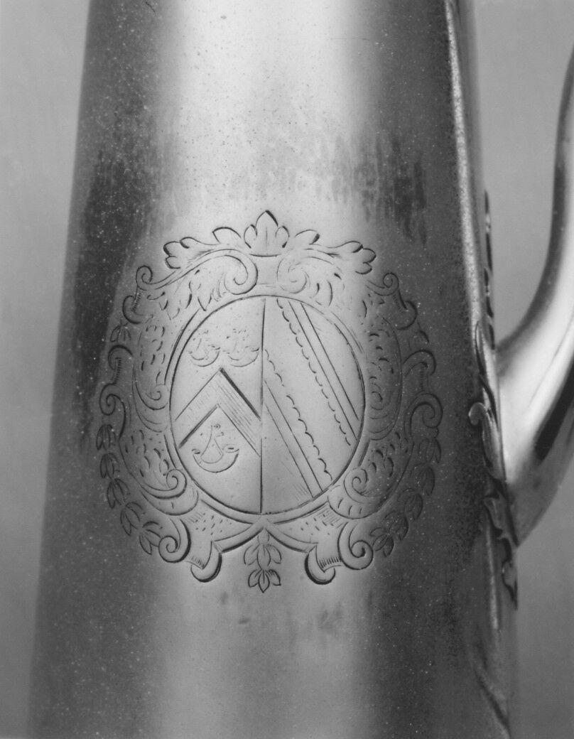 Chocolate pot, Robert Cooper (active 1670–1717 or later), Silver, wood, British, London