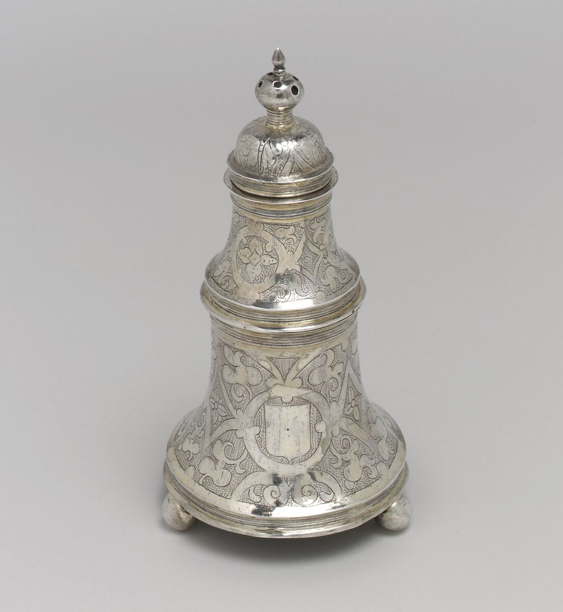 Bell-shaped salt, T. S., London, Silver gilt, British, London