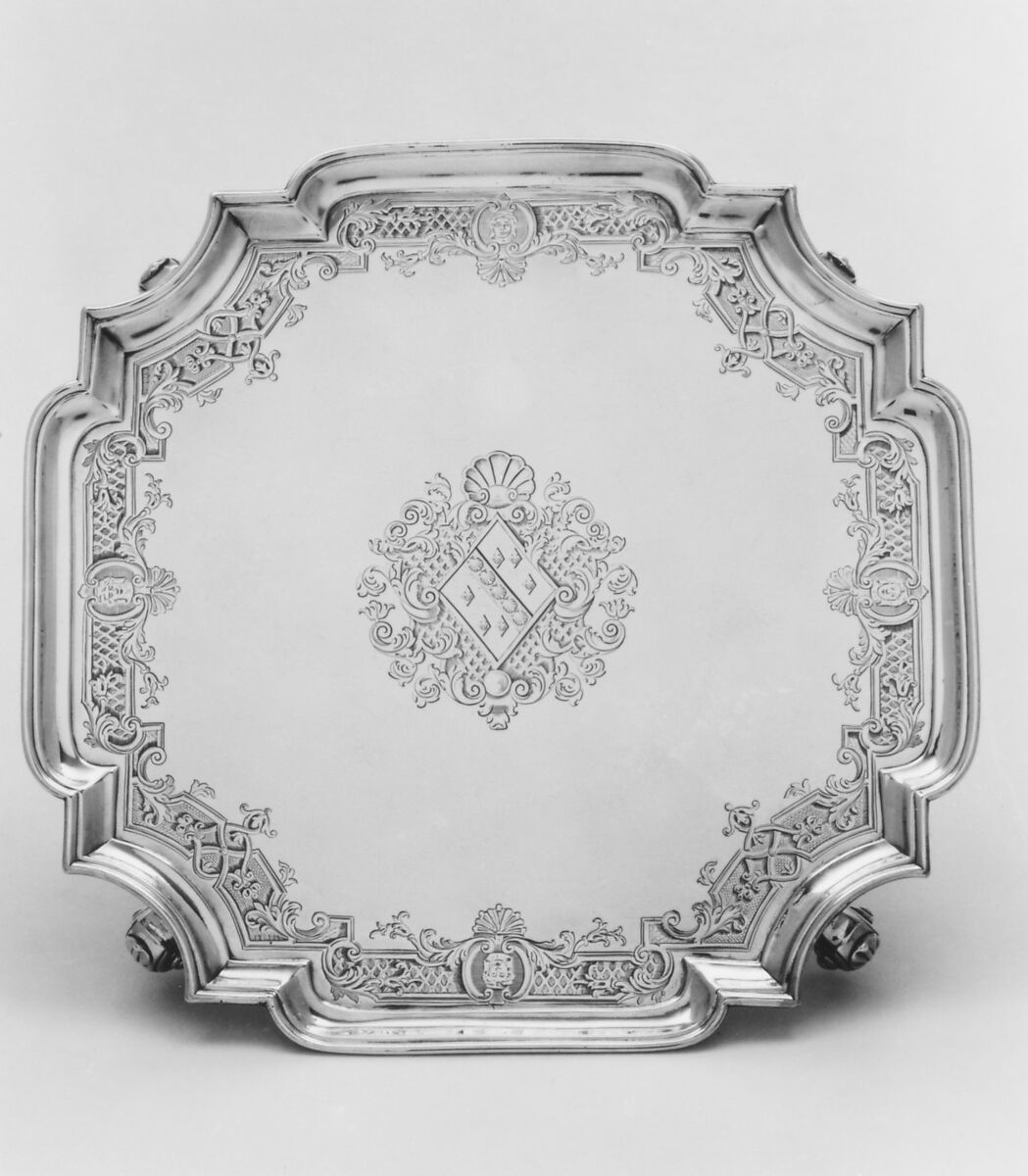 Salver, George Hindmarsh (entered 1731), Silver, British, London 