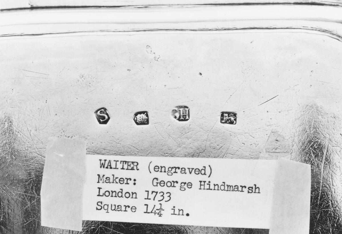 Salver, George Hindmarsh (entered 1731), Silver, British, London