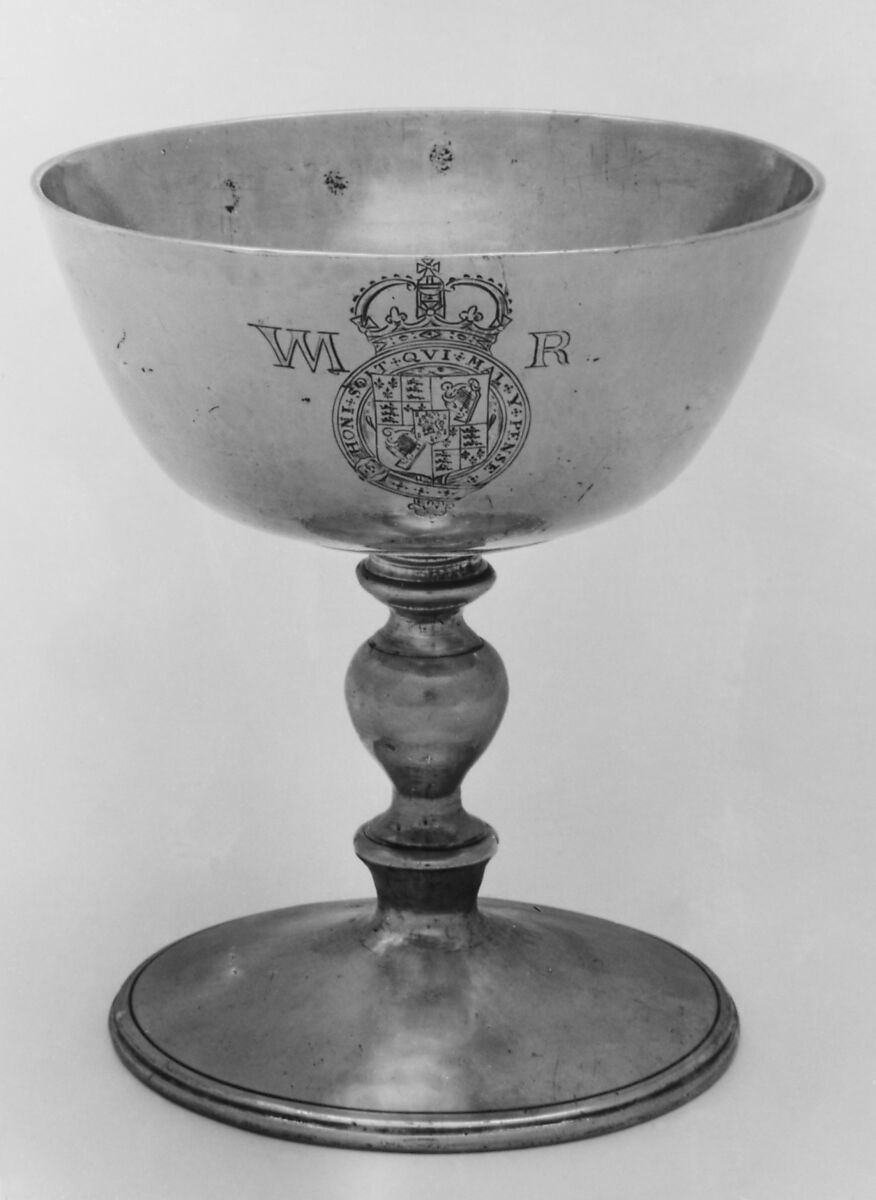 Communion cup (one of a pair), W. H., London, Silver gilt, British, London 