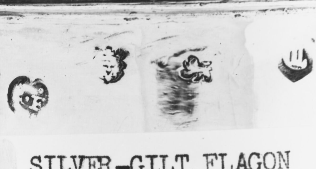 Flagon, R. F., London (active 1655–63), Silver gilt, British, London