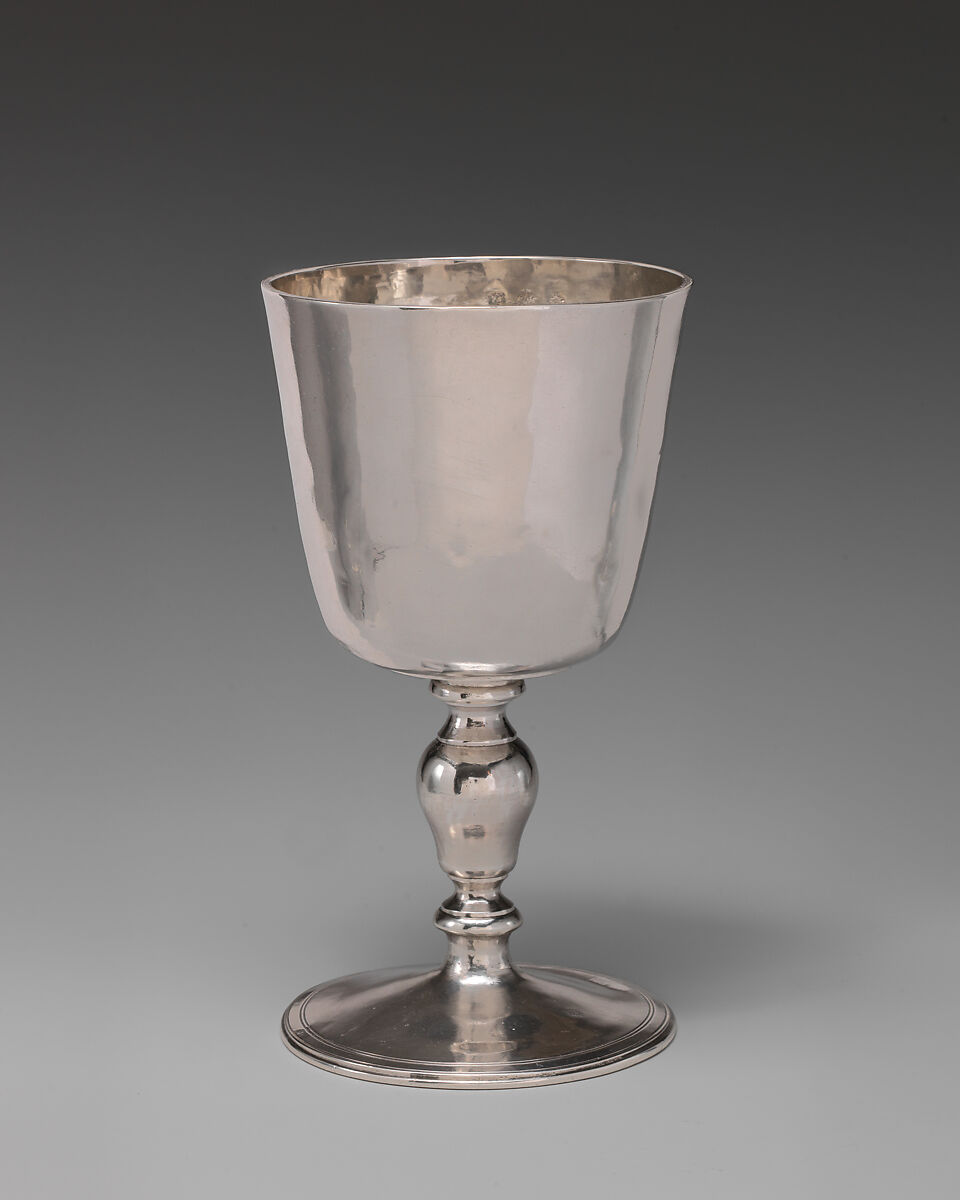 Communion cup (one of two), I T (British, active early-mid 17th century), Silver, British, London 