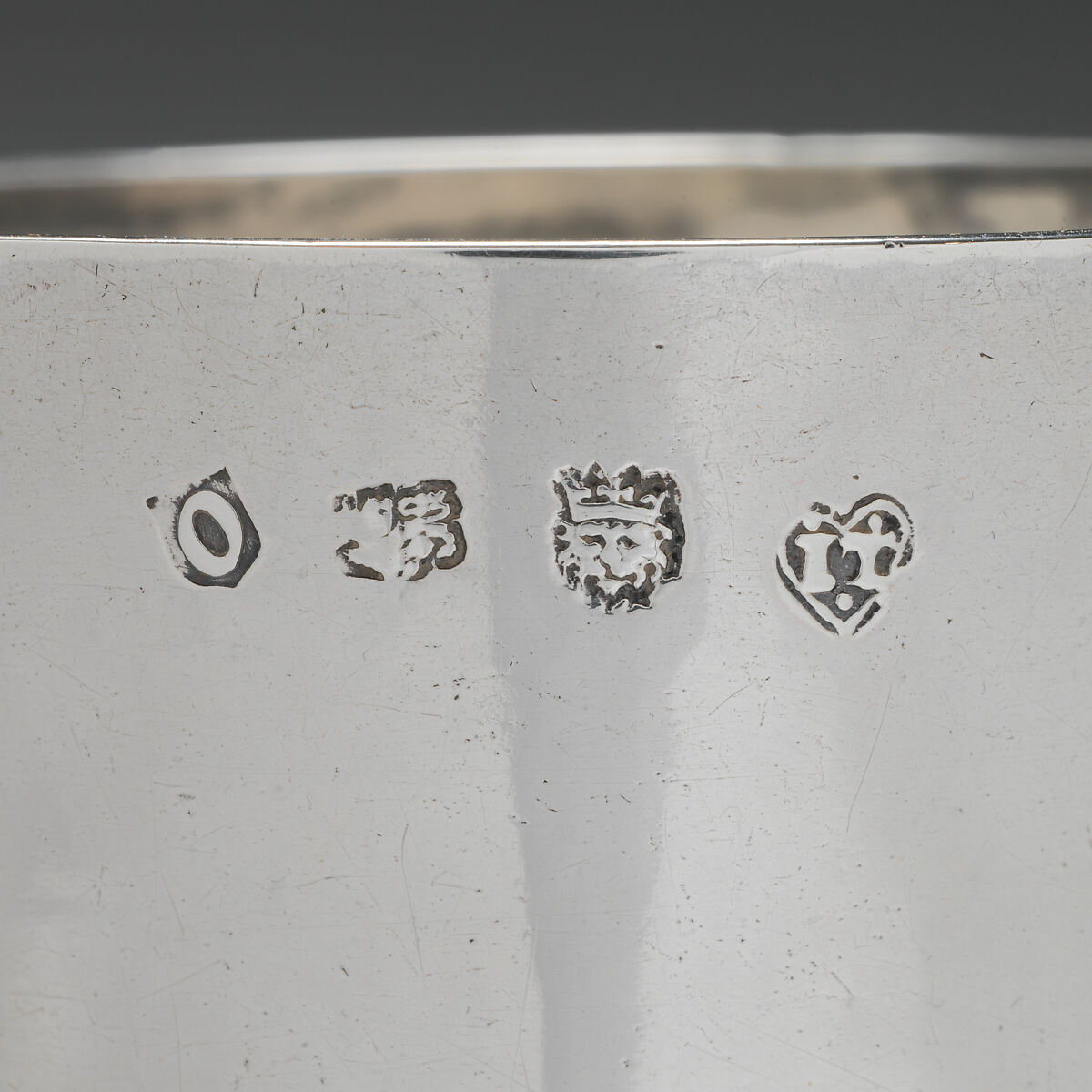 Communion cup (one of two), I T (British, active early-mid 17th century), Silver, British, London