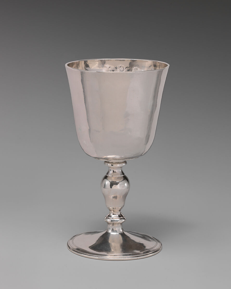 Communion cup (one of two), I T (British, active early-mid 17th century), Silver, British, London 