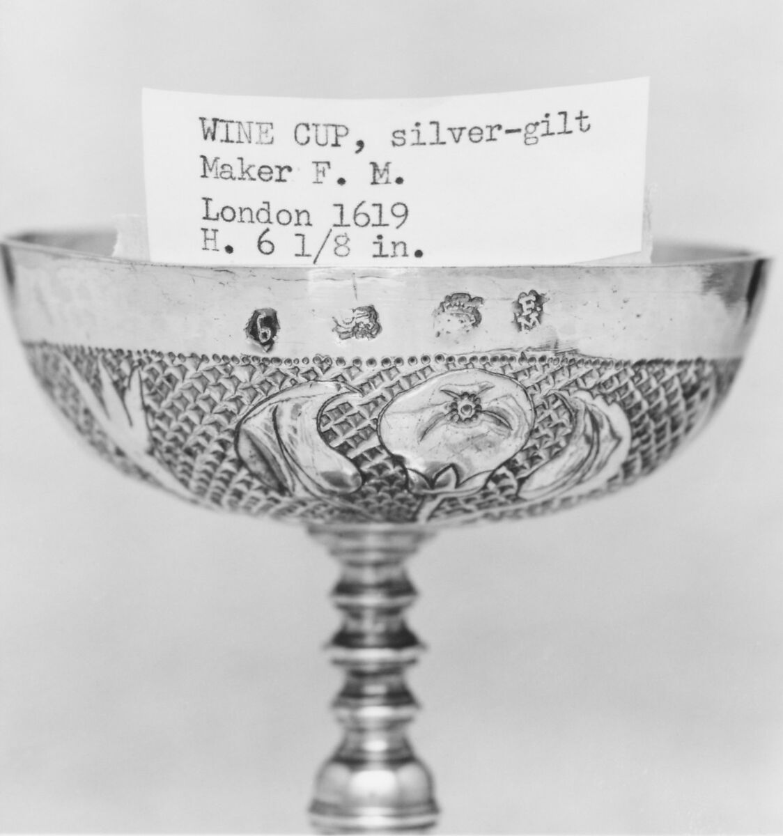 Wine cup, F. M., London, Silver gilt, British, London