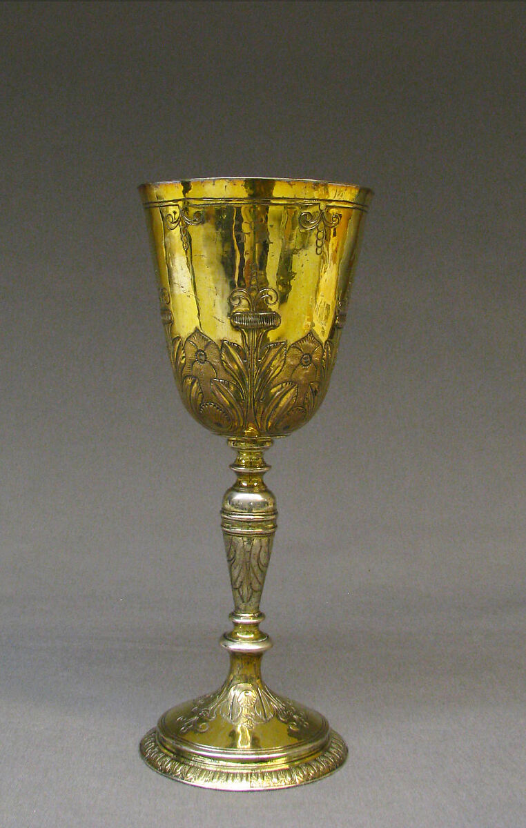Standing cup, Silver gilt, British, London 