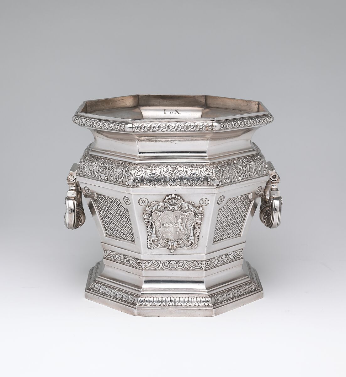 Wine cooler (one of a pair), William Lukin I (British, active 1699– ca.1755), Silver, British, London 