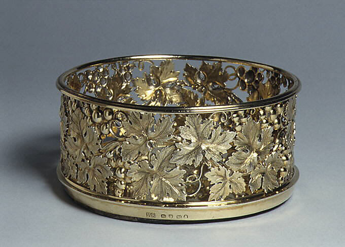 Pair of coasters, Benjamin Smith, II (British, Birmingham 1764–1823 London), Gilt silver, British, London 