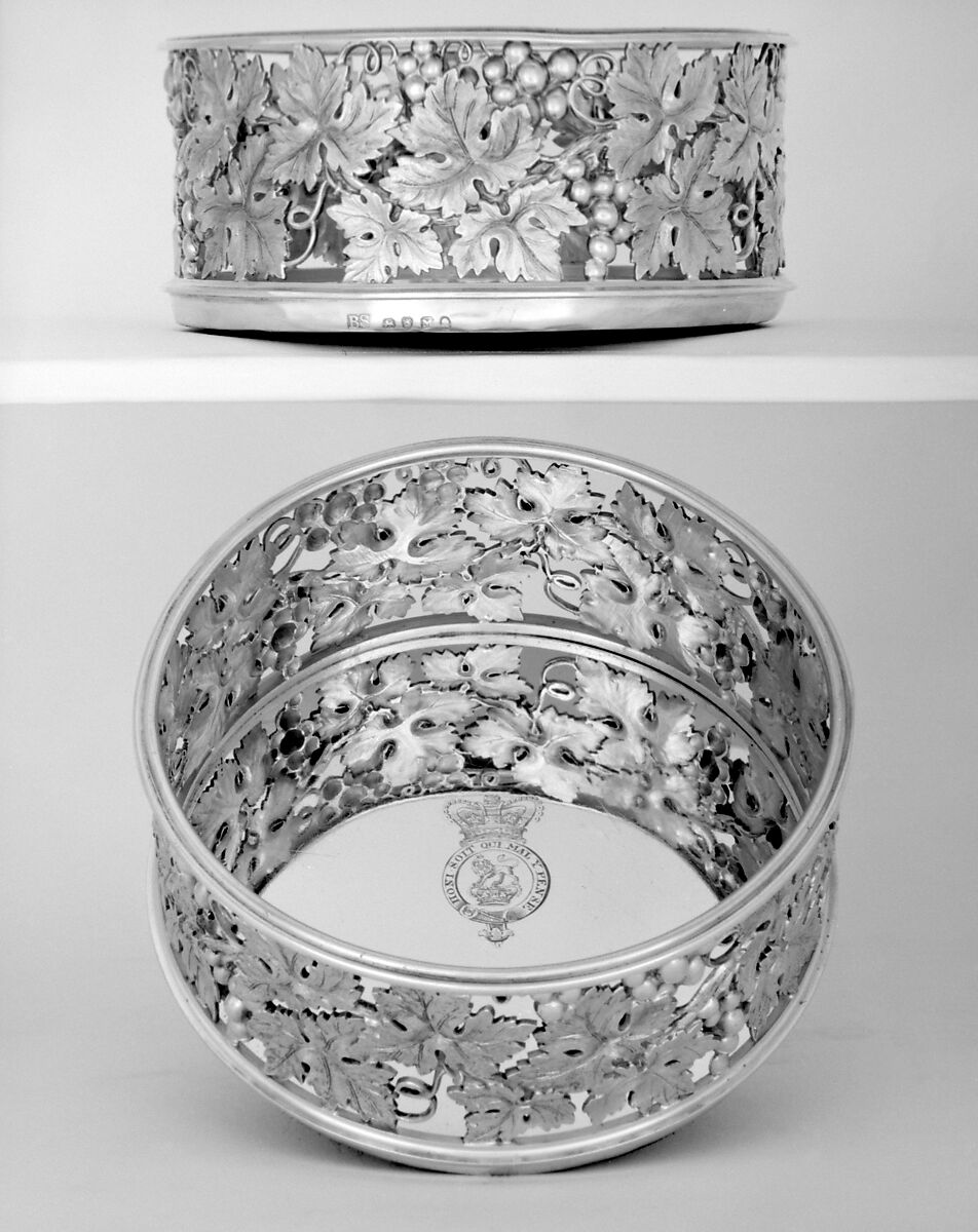 Pair of coasters, Benjamin Smith, II (British, Birmingham 1764–1823 London), Gilt silver, British, London