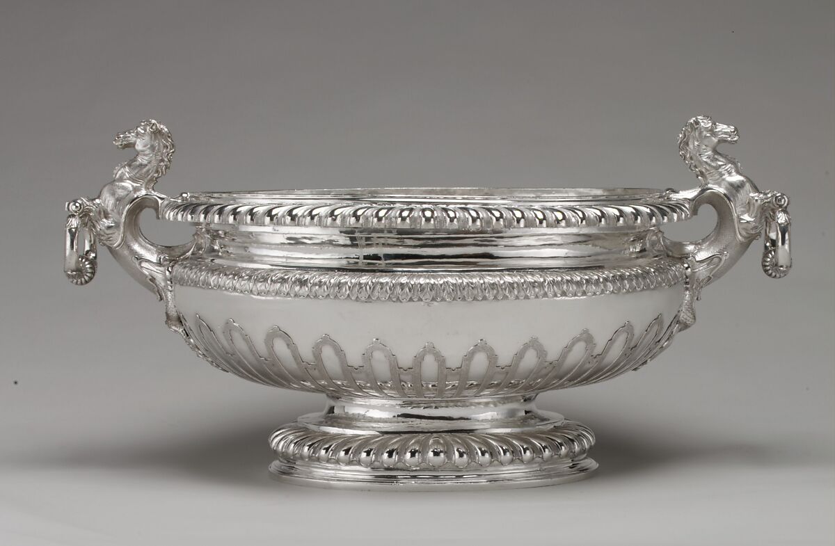 Wine cistern, Lewis Mettayer (British, active 1700–died 1740), Silver, British, London 