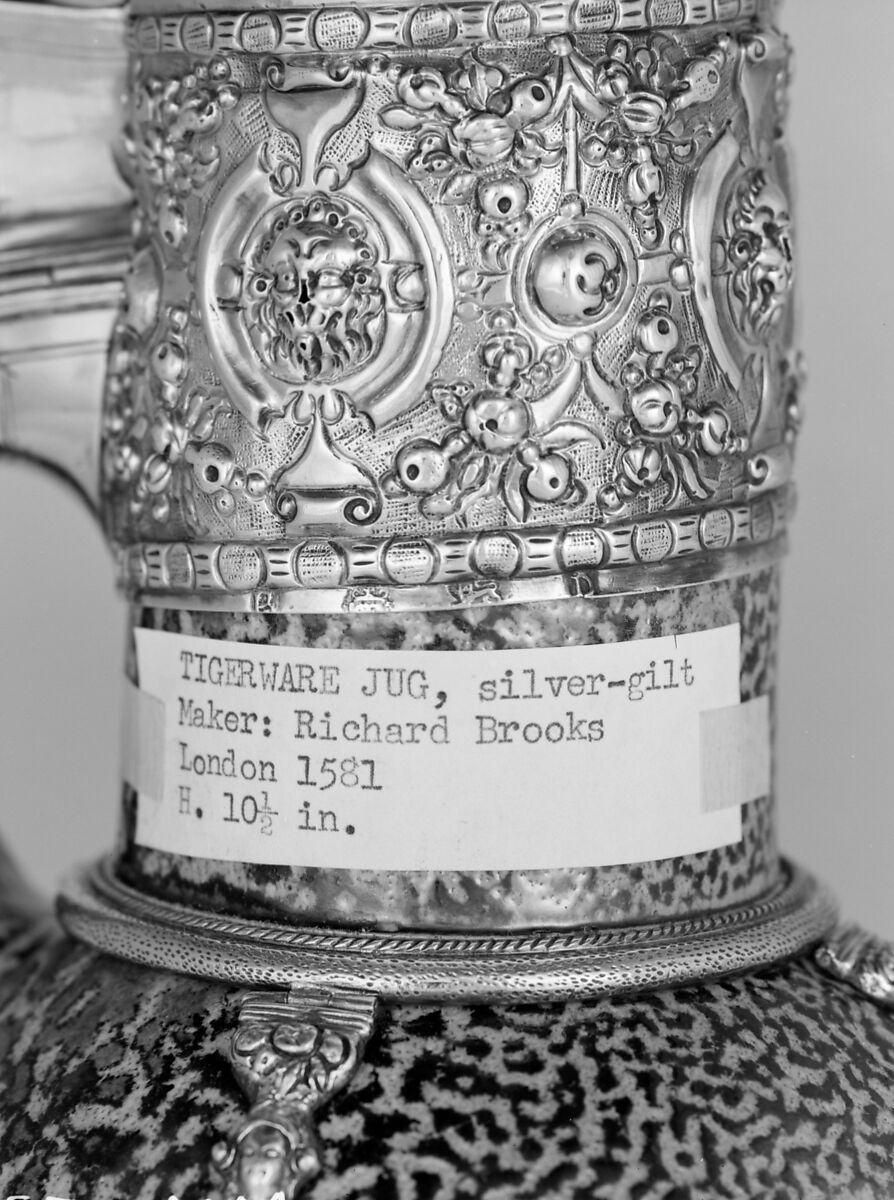Tankard, Possibly by Richard Brooke (active 1581–83), Tigerware, silver gilt, British, London