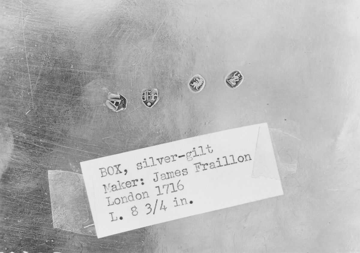 Casket, James Fraillon (active 1706–1727/28), Silver gilt, British, London