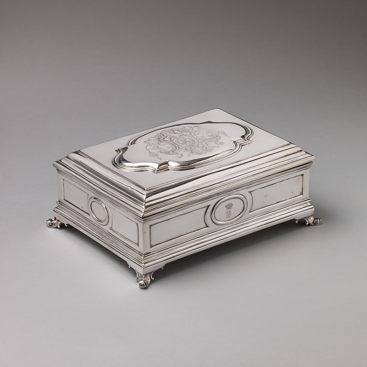 Casket, Charles Frederich Kandler (active 1735, died 1778), Silver, British, London 