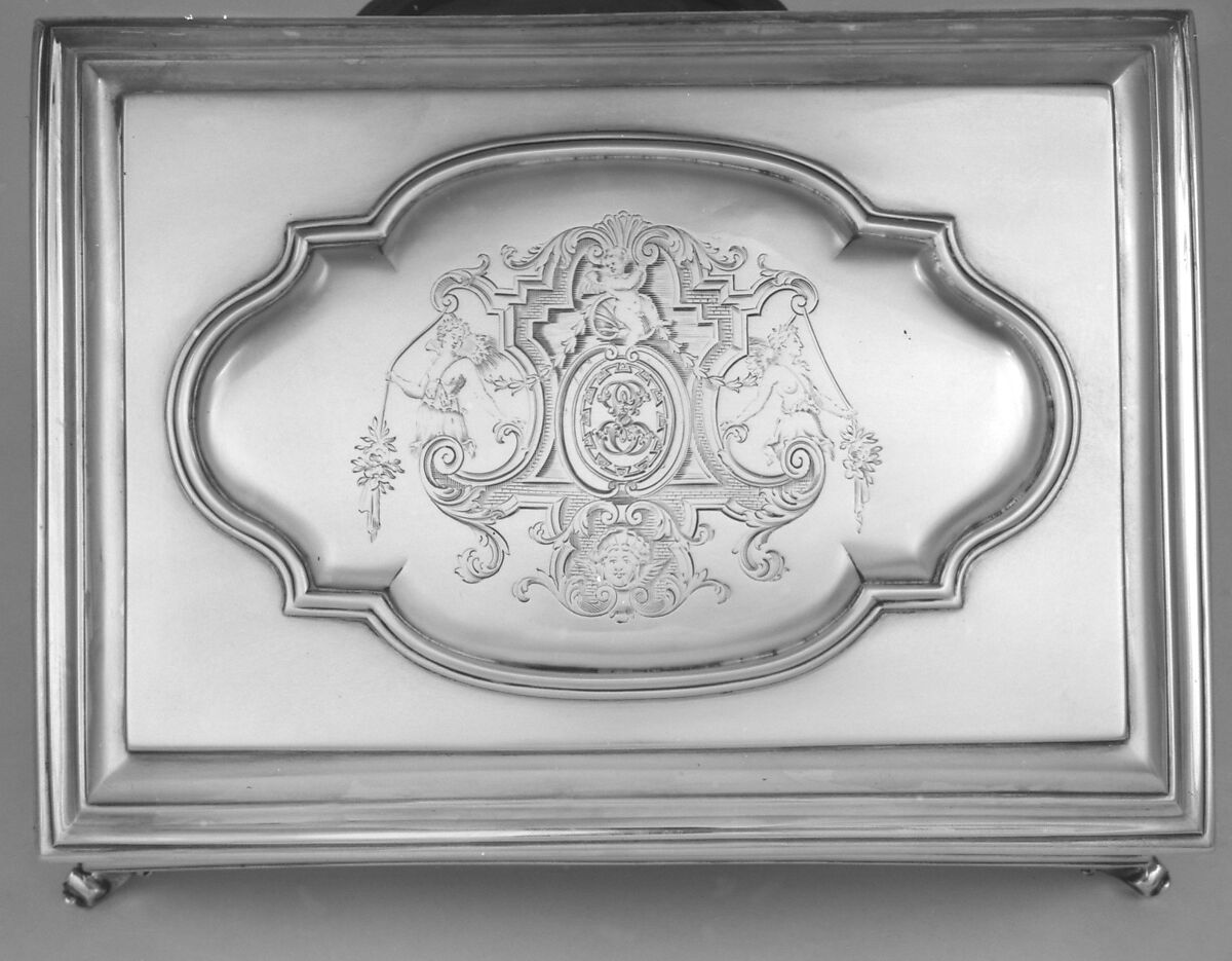 Casket, Charles Frederich Kandler (active 1735, died 1778), Silver, British, London