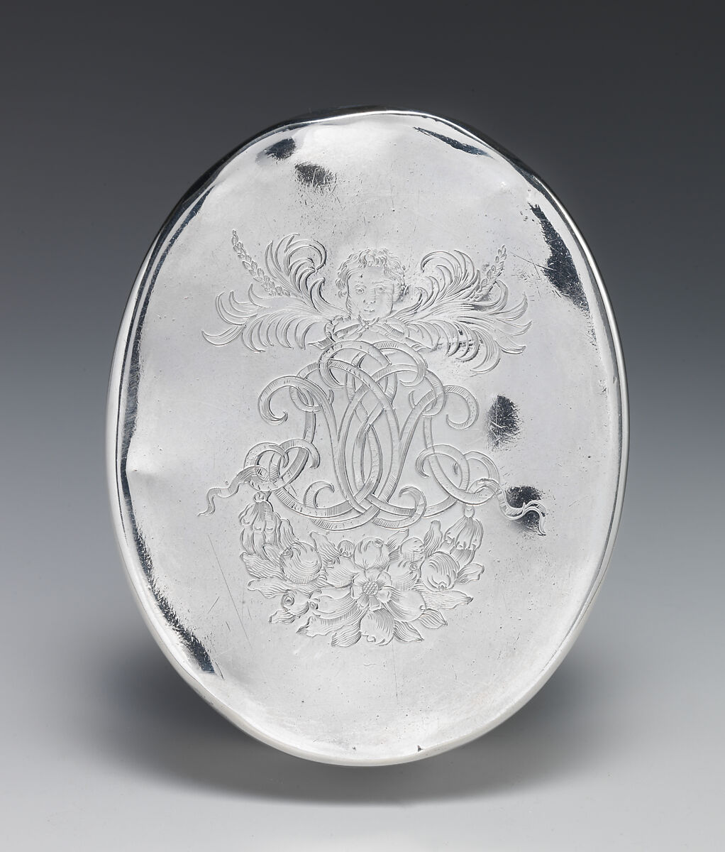 Tobacco box, John Abbott (active 1706–1720), Silver, British, London