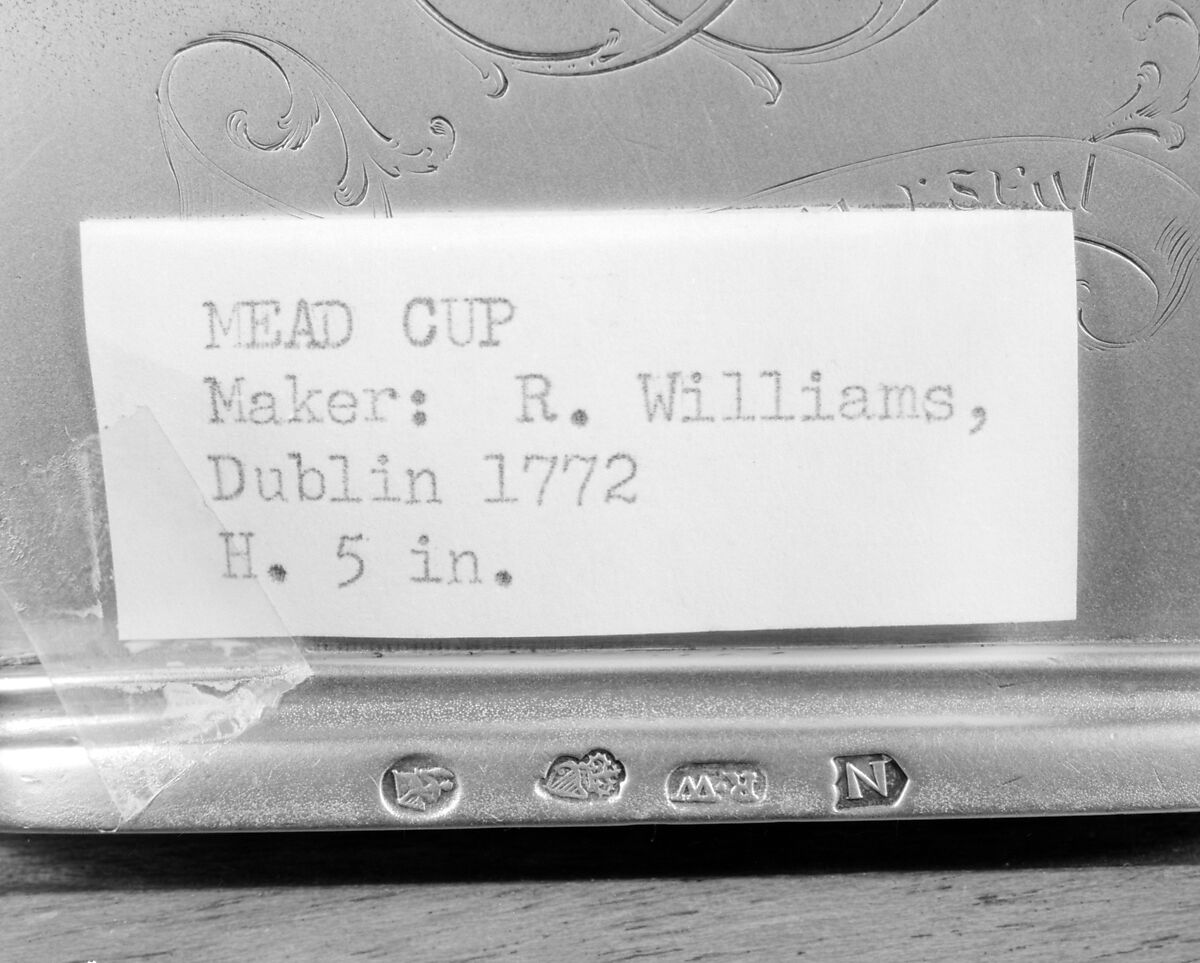 Loving cup, Richard Williams, Silver, silver gilt, Irish, Dublin