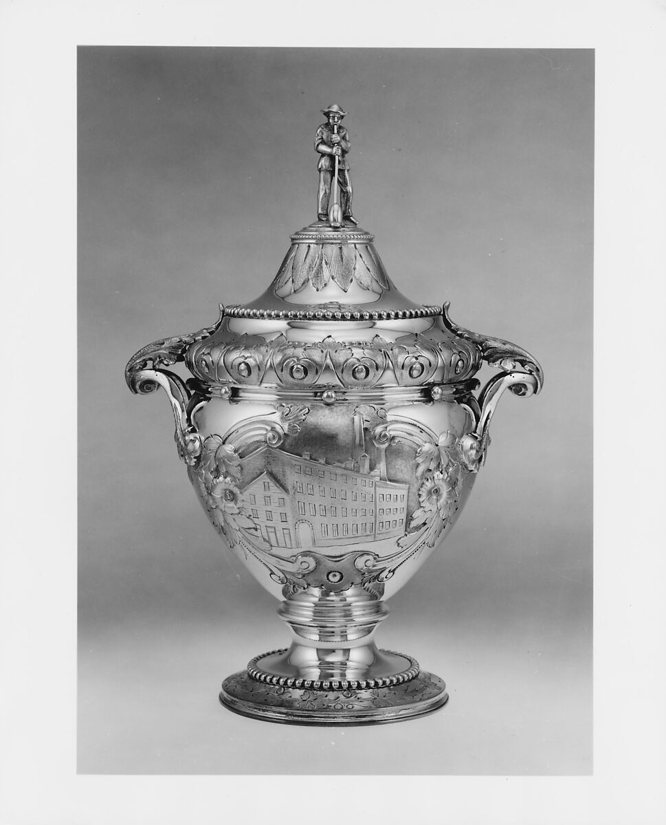 Teapot, Wood and Hughes (1845–99), Silver, American