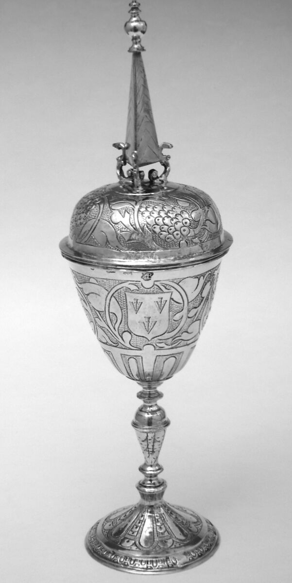 Steeple cup, A. B., London, Silver gilt, British, London