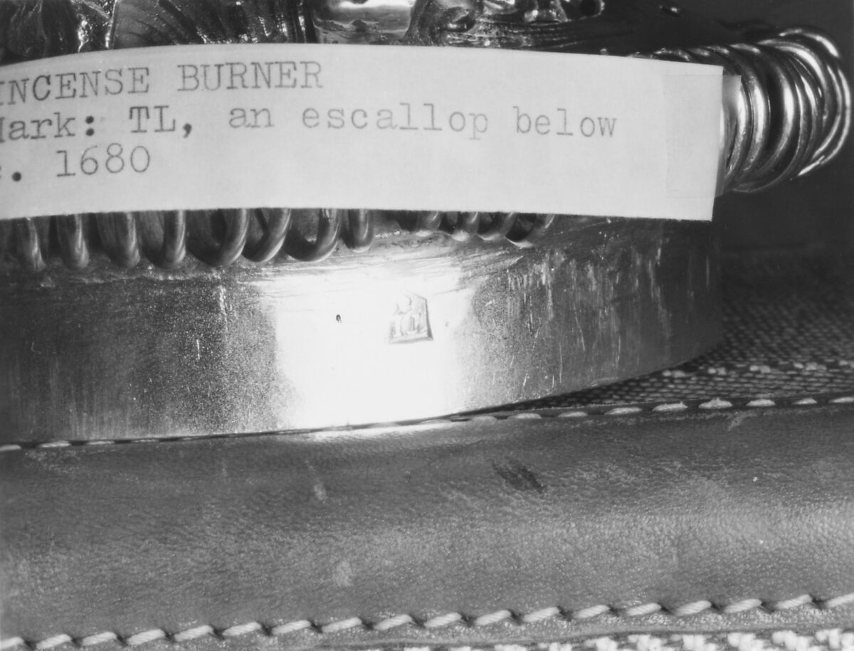 Incense burner, T L (British, mid-late 17th century), Silver, British, London