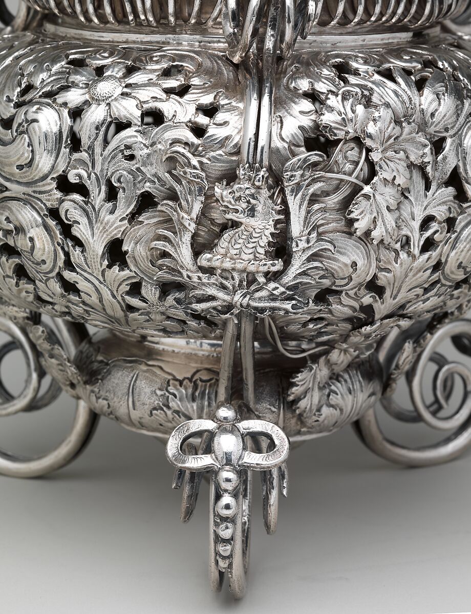 Incense burner, T L (British, mid-late 17th century), Silver, British, London