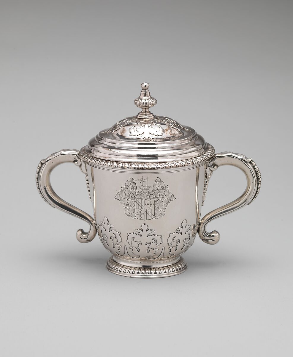 Two-handled cup with cover, Thomas Bolton (active 1686, died 1736), Silver, Irish, Dublin 