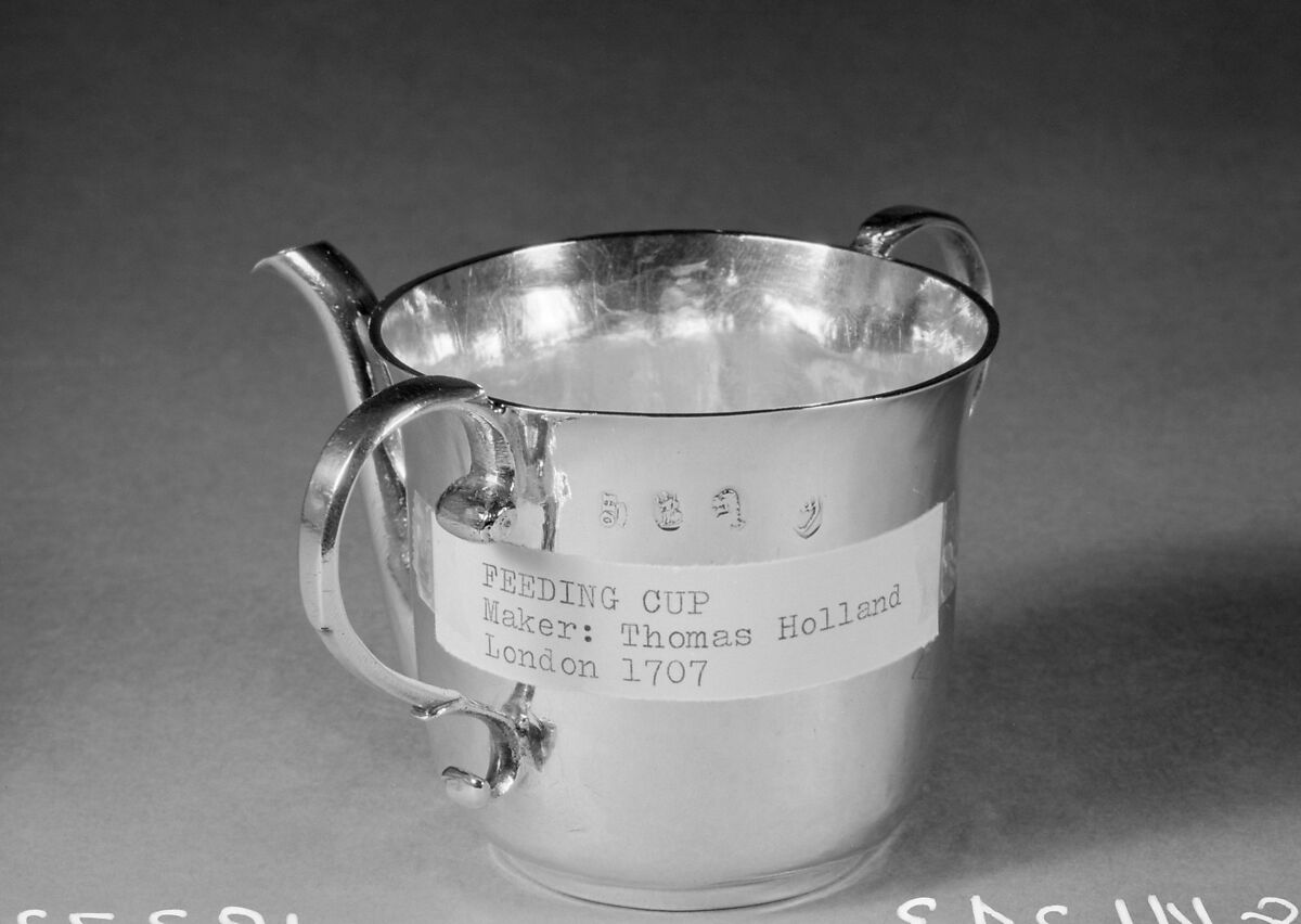 Feeding cup, Thomas Holland I (active 1707–18), Silver, British, London