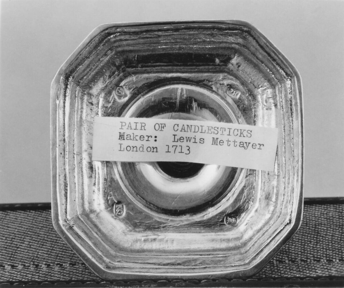 Pair of candlesticks, Thomas Merry I (active 1701–ca. 1724), Silver, British, London