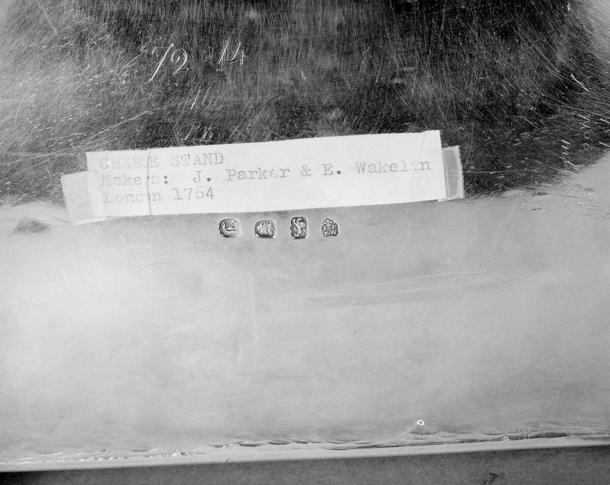 Cheese stand, John Parker (British, active 1759–77), Silver, British, London