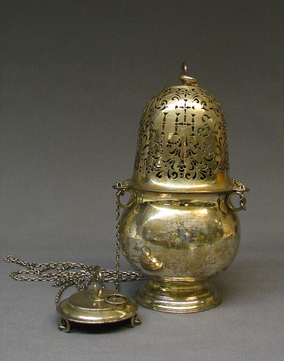 Censer, Benjamin Pyne (active 1693–1727), Silver, British, London 