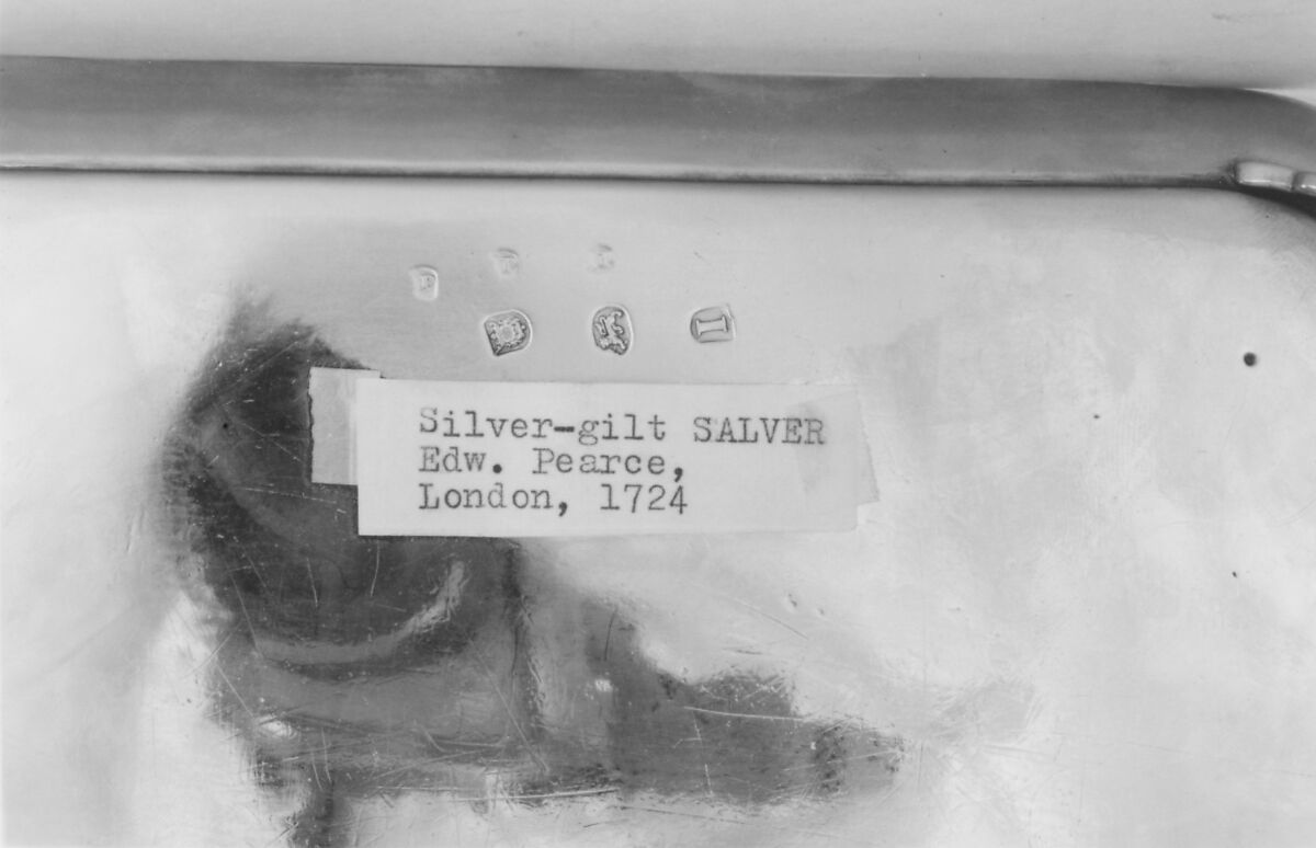 Salver (part of a coffee service), Edward Pearce (ca. 1630–1695), Silver gilt, British, London