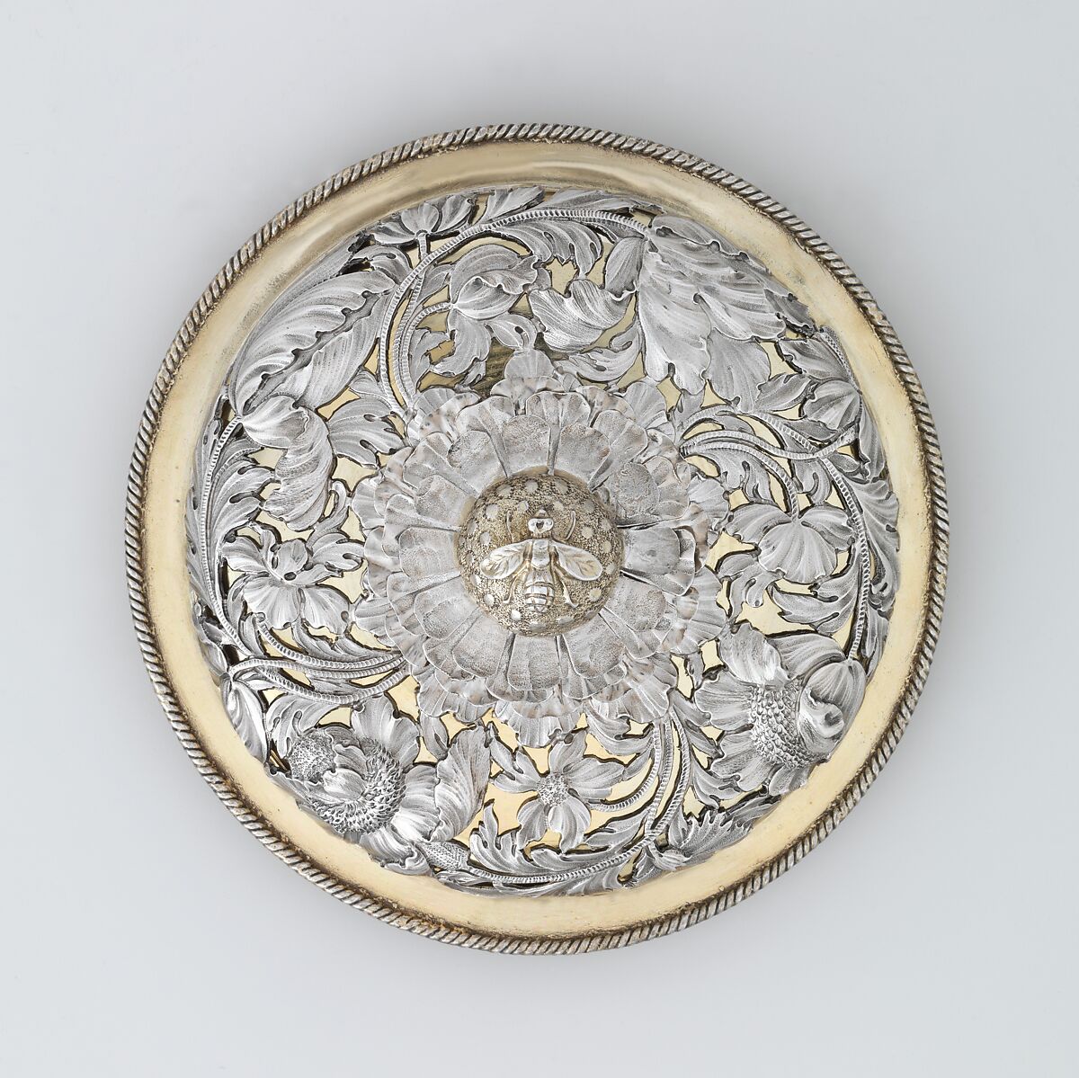 Cup with two handles and cover, Silver; gilded silver, British, London