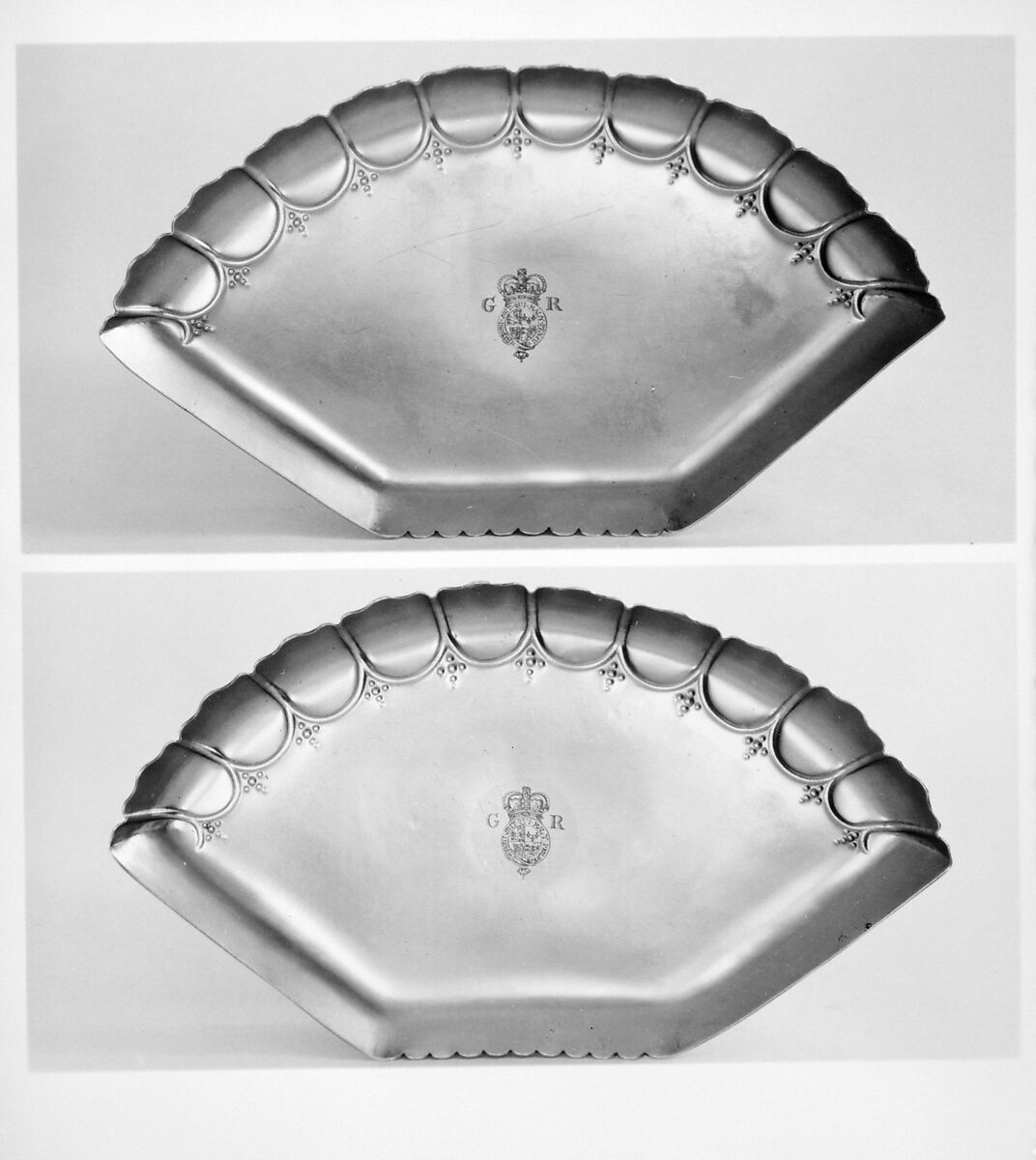 Dish (one of a pair) (part of a set), Lewis Mettayer (British, active 1700–died 1740), Gilded silver, British, London