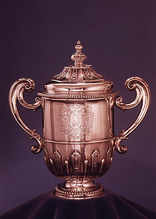 Two-handled cup with cover, Pierre Platel (1664–1719, active England 1699–1719), Silver, British, London 