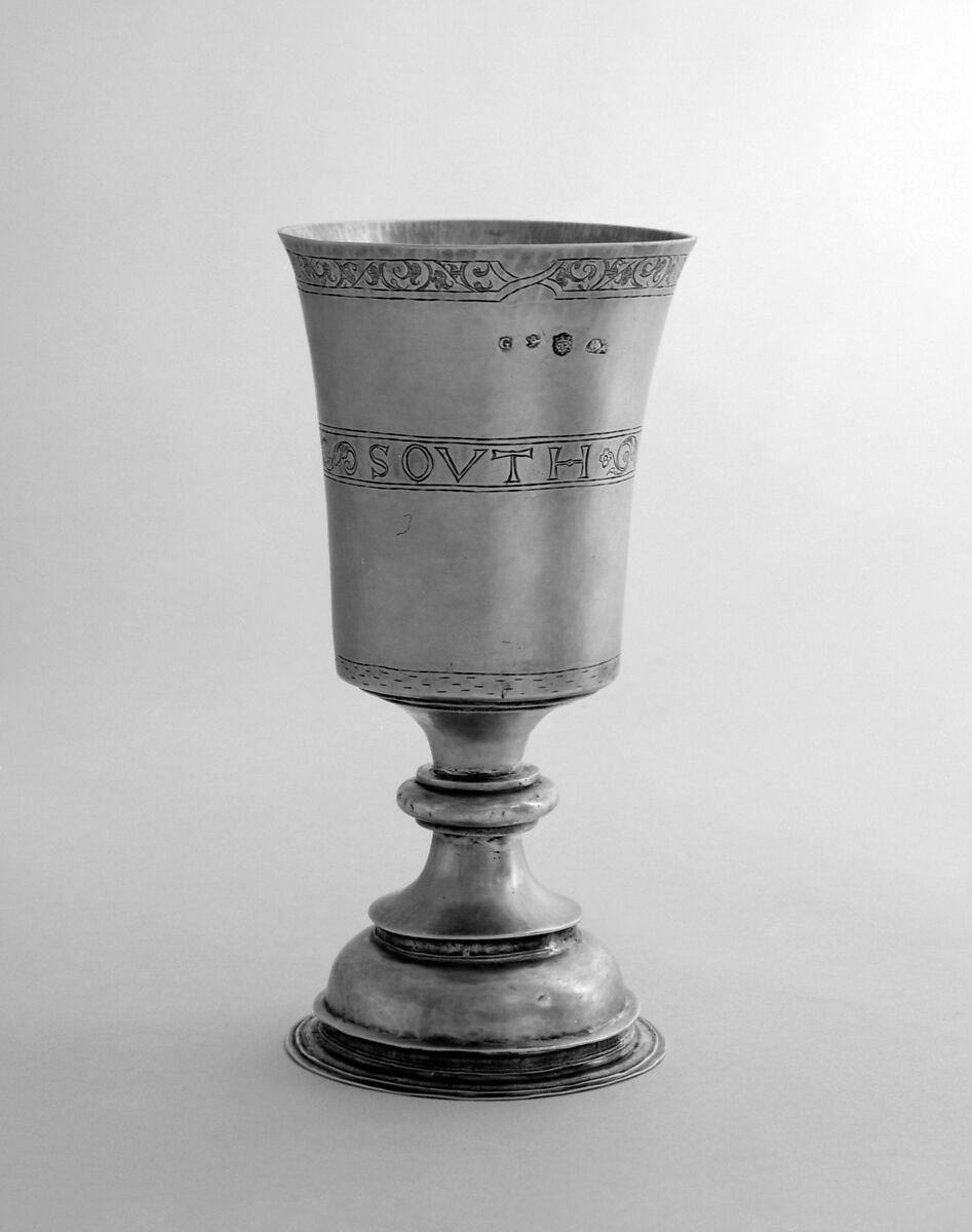 Communion cup, Silver, parcel gilt, British, London 