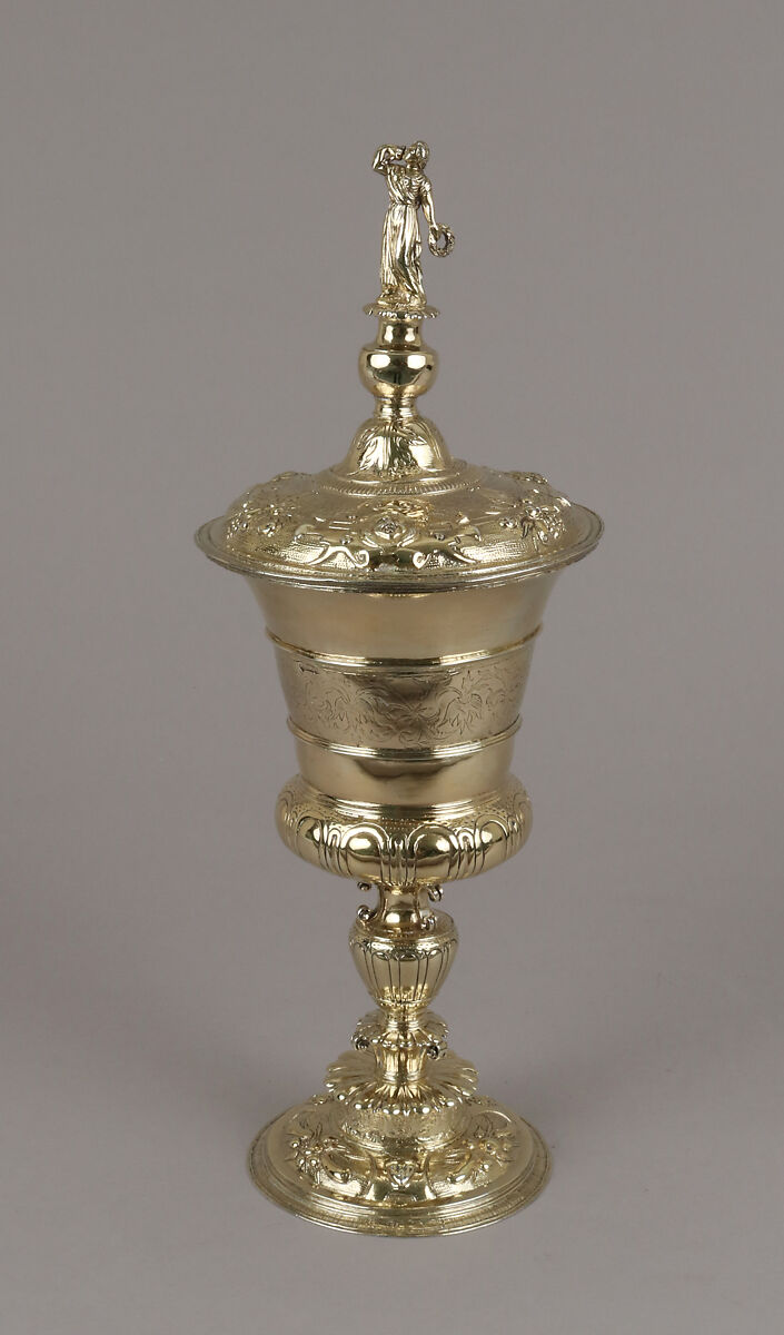 Cup with cover, Gilt silver, British, London 