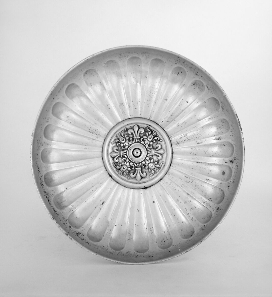 Salver on pedestal foot, Silver, parcel-gilt, Italian, probably Rome