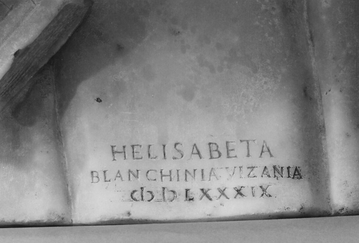 Elisabetta Bianchini Vizzani, Lazzaro Casario (Italian, died before 1593), Marble, Italian, Bologna