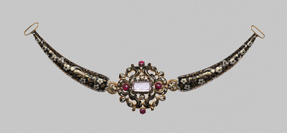 Parure, Gold, enamel, and glass paste, probably Swiss
