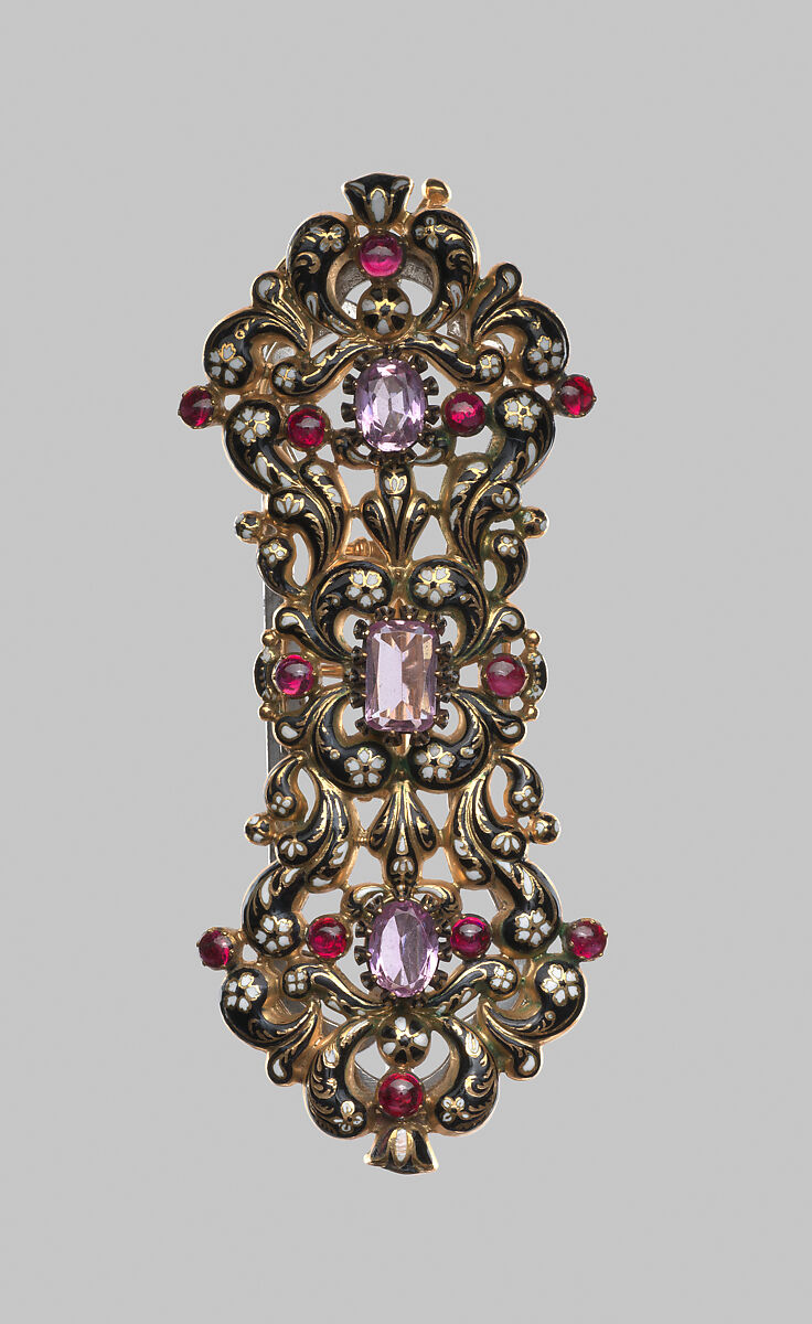Parure, Gold, enamel, and glass paste, probably Swiss