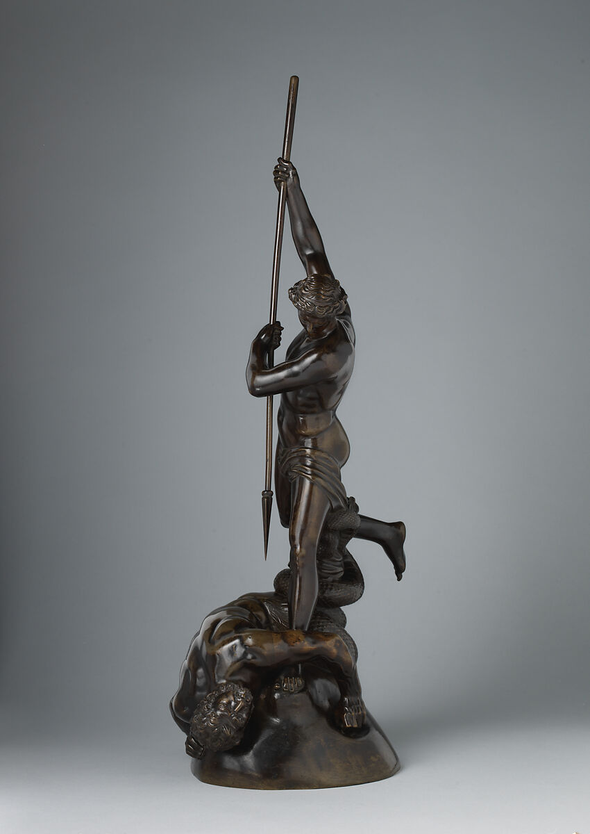 Saint Michael Overcoming Satan, Cast by Edward William Wyon (British, 1811–1885), Bronze, British, London