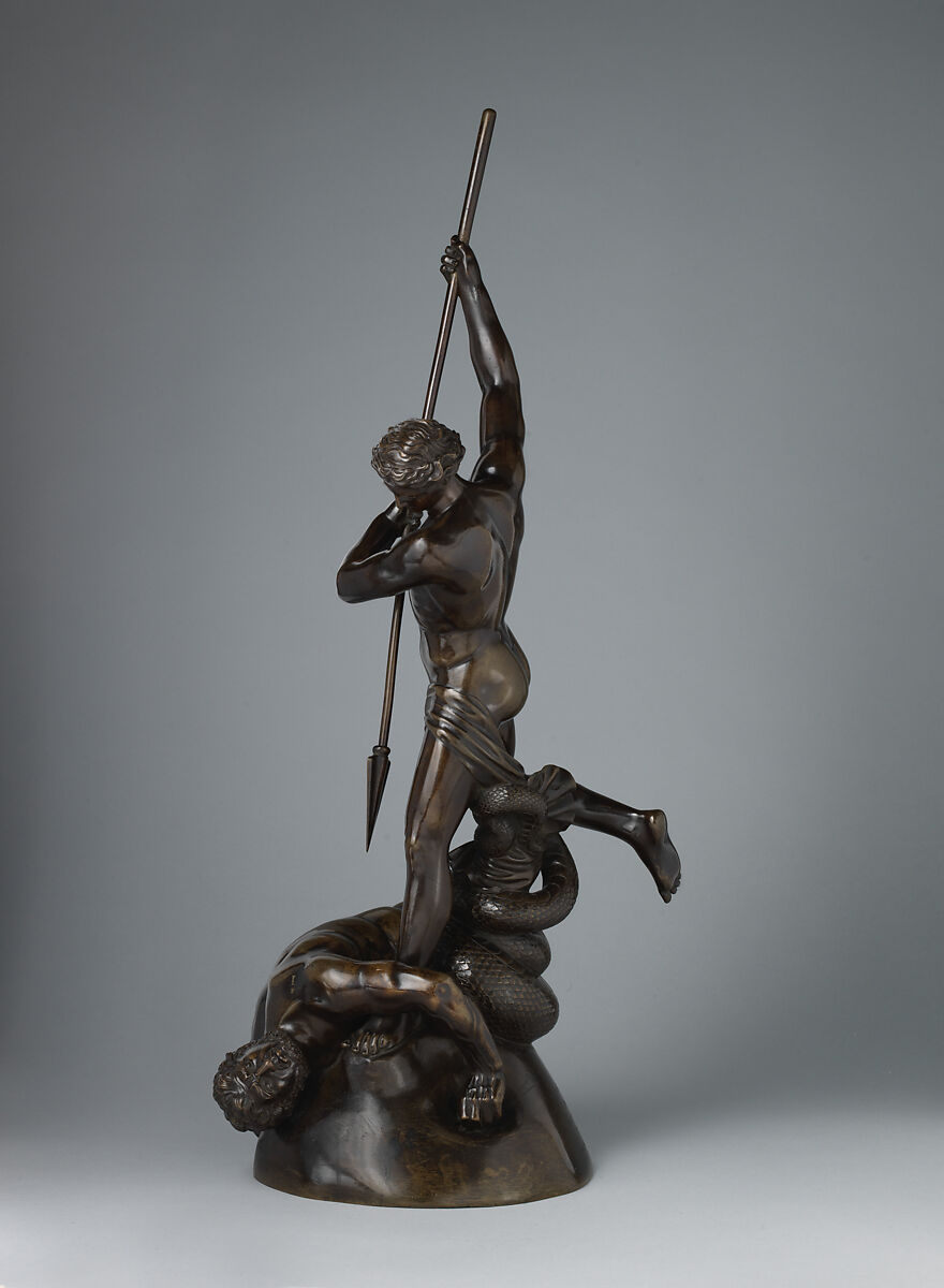 Saint Michael Overcoming Satan, Cast by Edward William Wyon (British, 1811–1885), Bronze, British, London